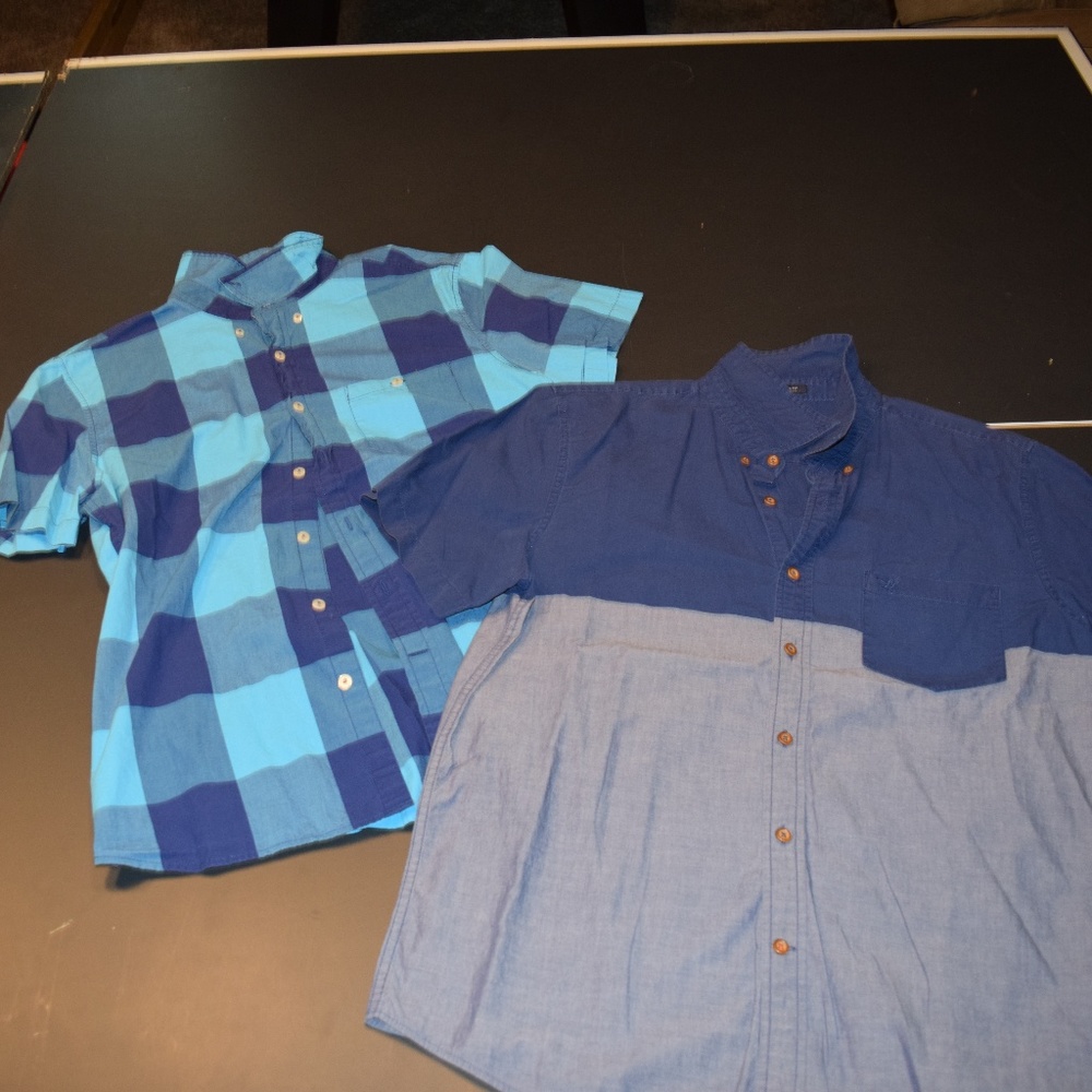 2 Large Slim Fit American Eagle Shirts